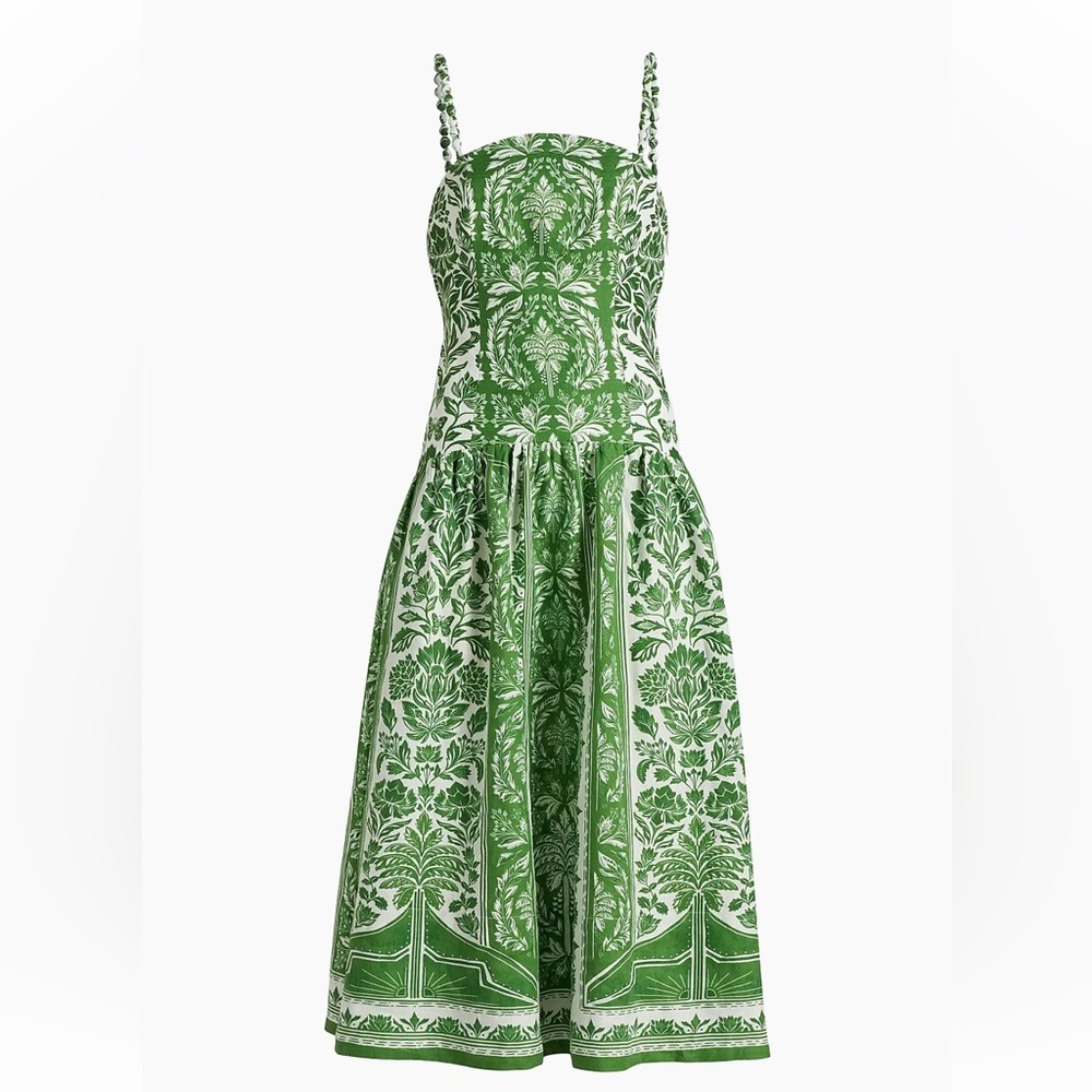 Farm Rio Green Floral Women's Dress
